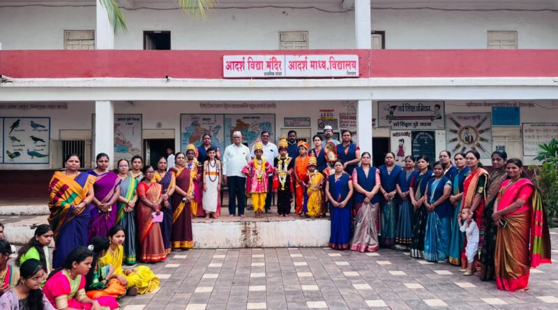 भिगवन येथील आदर्श विद्यालयातील विद्यार्थ्यांनी  अनुभवली वारी!