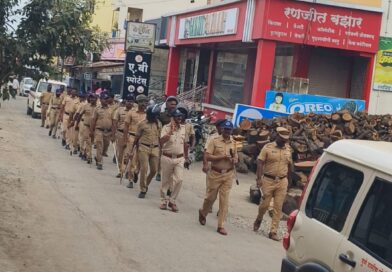 गणेशोत्सवाच्या “पार्श्वभूमीवर भिगवण पोलिसांचा मॉक ड्रिल व रूट मार्च!