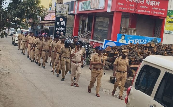 गणेशोत्सवाच्या “पार्श्वभूमीवर भिगवण पोलिसांचा मॉक ड्रिल व रूट मार्च!