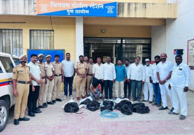 भिगवण पोलिसांची दमदार कामगिरी; १८ शेतकऱ्यांच्या केबल चोरीचा छडा,;
